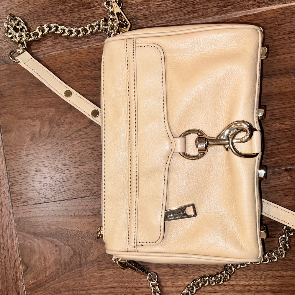 Rebecca Minkoff Cream Leather Crossbody Bag